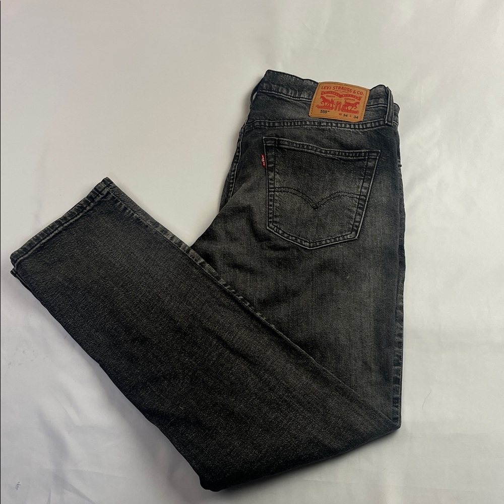 Levi's Men's Washed Black Slim Straight Jeans